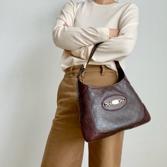 Gucci Guccissima brown leather small hobo - Picture 6 of 14